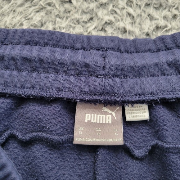 Puma Pants Men Extra Large Blue Joggers Sweatpants Lounge Athleisure Normcore - Picture 4 of 9